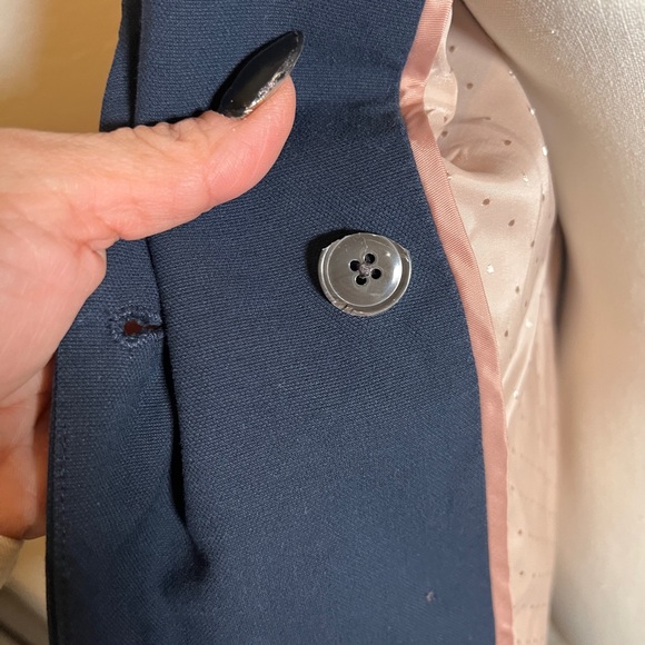 Rebecca Taylor tailored Blazer Jacket Navy size M - Picture 4 of 12